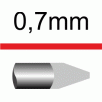 0.7 mm